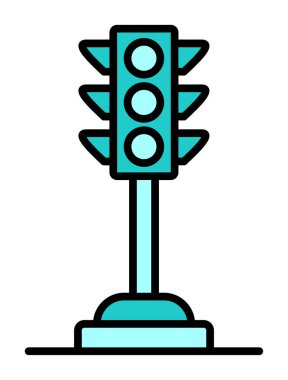 Trafik ışığı web simgesi illüstrasyonu