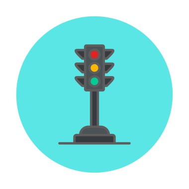 Trafik ışığı web simgesi illüstrasyonu