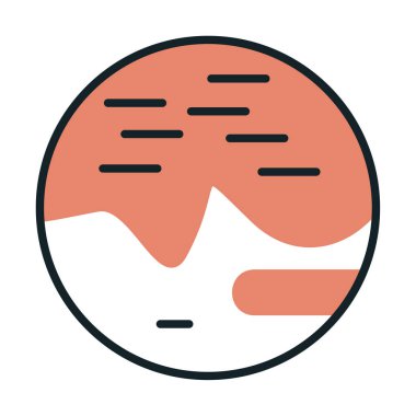 Gezegenler simgesi, vektör illüstrasyonu