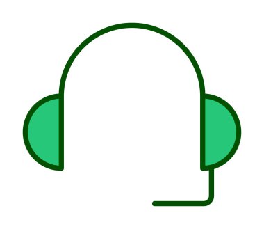 kulaklık simgesi vektör illüstrasyon destek servisi