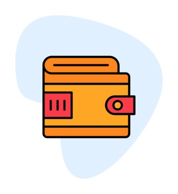 wallet icon, vector illustration simple design