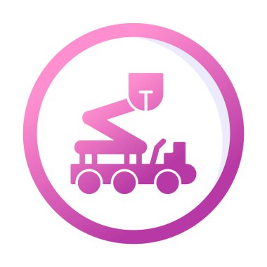 Boom Lift ağ simgesi, vektör illüstrasyonu 