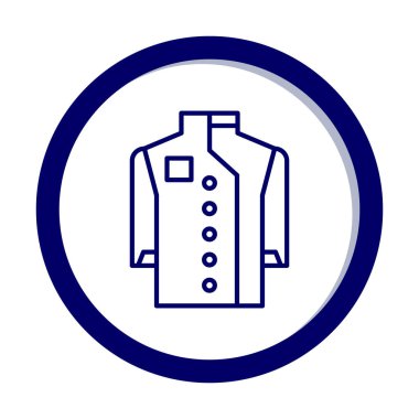 Chef Coat web simgesi, vektör illüstrasyonu
