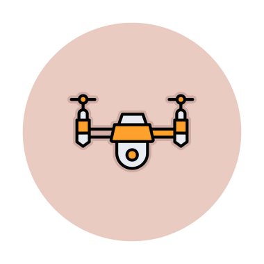 Basit İHA simgesi tasarımı çizimi