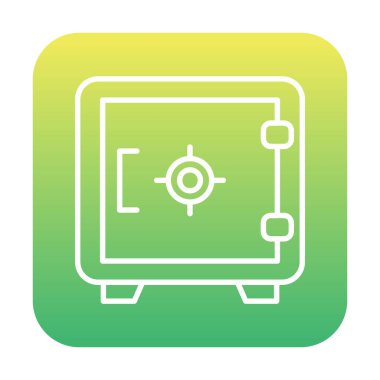 Güvenli simge, loker işareti, vektör illüstrasyonu