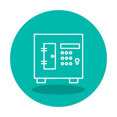 Güvenli kutu simgesinin vektör çizimi