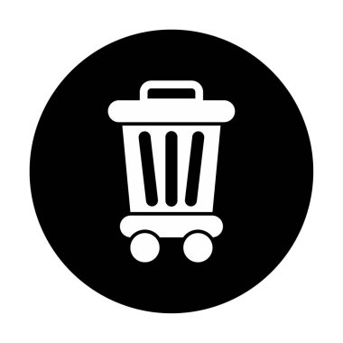 Çöp kutusu web simgesi, vektör illüstrasyonu