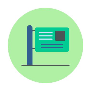 Reklam panosu. Web simgesi basit illüstrasyon