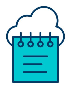 bulut veri çizgisi ikonu vektör illüstrasyonu