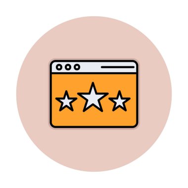 Web sayfası Geri bildirim simgesi, vektör illüstrasyonu