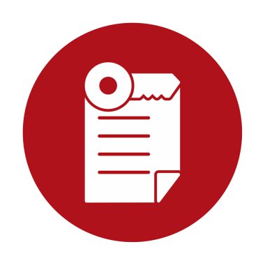 Basit not defteri arayüzü simgesi, vektör illüstrasyonu