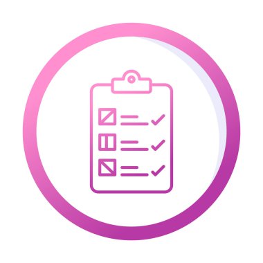 Kontrol listesi vektör simgesi modern basit vektör illüstrasyonu