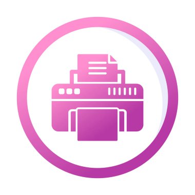 yazıcı simgesi web basit illüstrasyon