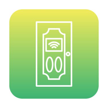 Akıllı Kapı simgesi vektör çizimi