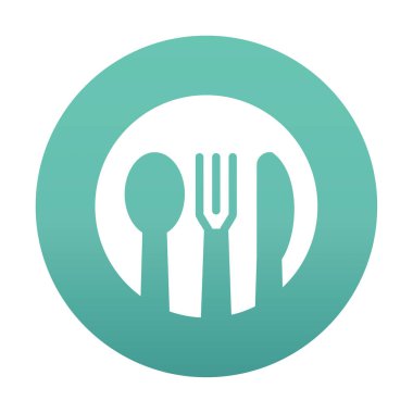 Modern çatal bıçak simgelerinin vektör çizimi                