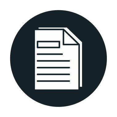 belge simgesi, vektör illüstrasyonu basit tasarım