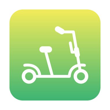 Scooter simgesi vektör illüstrasyonunu tekmele