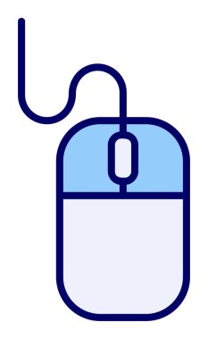  düz bilgisayar fare simgesi, vektör illüstrasyonu