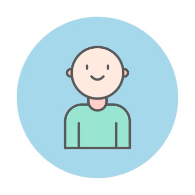 bebek oğlan simgesi, vektör illüstrasyonu