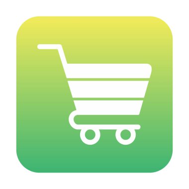 Alışveriş arabası simgesi, vektör çizimi basit tasarım