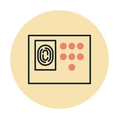 Güvenlik sistemi simgesi vektör illüstrasyonu