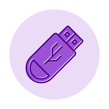 düz usb simgesi vektör illüstrasyon tasarımı