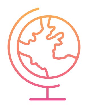 dünya simgesi, vektör illüstrasyonu basit tasarım