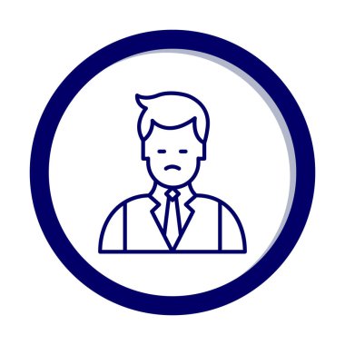 Basit Restoran Yöneticisi simgesi, vektör illüstrasyonu