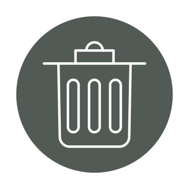 Çöp kutusu simgesi, Sembolü Sil, vektör illüstrasyonu