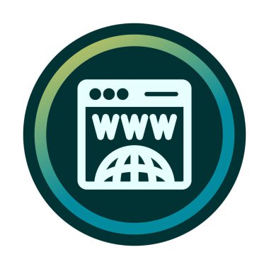 Basit web sitesi arayüzü simgesi, vektör illüstrasyonu