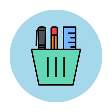 Kırtasiye web simgesi beyaz arkaplanda izole edildi