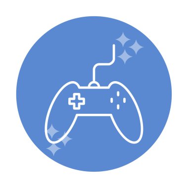 Basit bir oyun alanı simgesi, renkli kontrol simgesi. Vektör illüstrasyonu