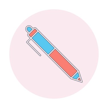 Kalem düz simgesi. Vektör çizim