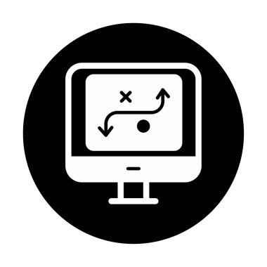 iş stratejisi simgesi, vektör illüstrasyonu basit tasarım