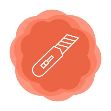 Cutter simgesinin vektör illüstrasyonu  