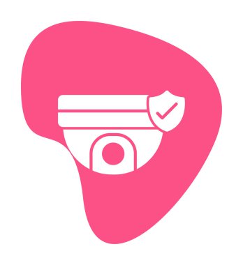 CCTV kamerası. Web simgesi basit illüstrasyon