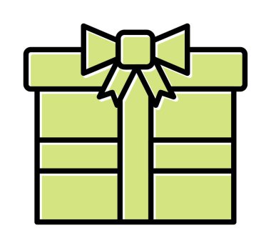 hediye kutusu simgesi, vektör illüstrasyonu  