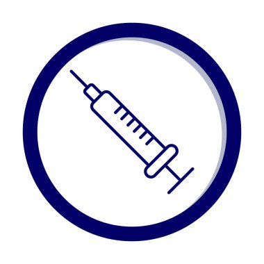 Enjeksiyon Virüsü simgesinin vektör çizimi
