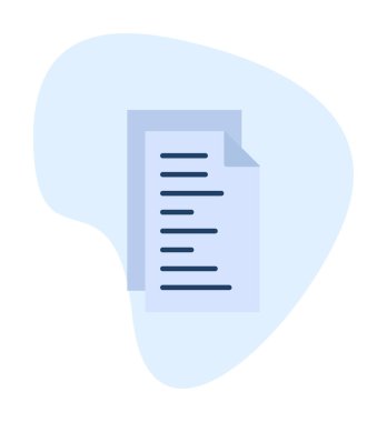 belge simgesi, vektör illüstrasyonu basit tasarım