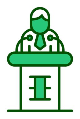 Basit Brifing simgesi, vektör illüstrasyonu