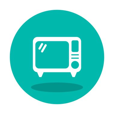 Eski TV simgesi vektör illüstrasyonu