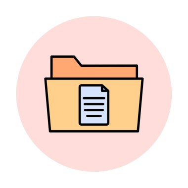 klasör renkli vektör simgesi 