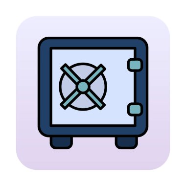 Güvenli kutu simgesinin vektör çizimi