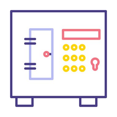 Güvenli kutu simgesinin vektör çizimi