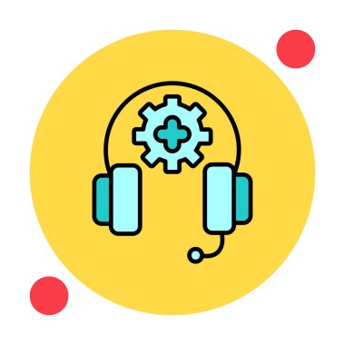 ikon vektör illüstrasyonunu destekle