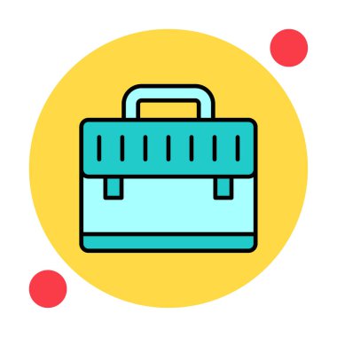 evrak çantası simgesi izole edilmiş web illüstrasyonu