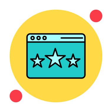 Web sayfası Geri bildirim simgesi, vektör illüstrasyonu