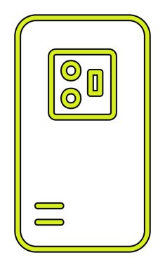 Mobil Arka Kamera simgesi, vektör illüstrasyon tasarımı