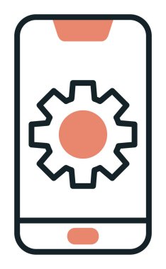 Mobil Ayar Simge vektör çizimi