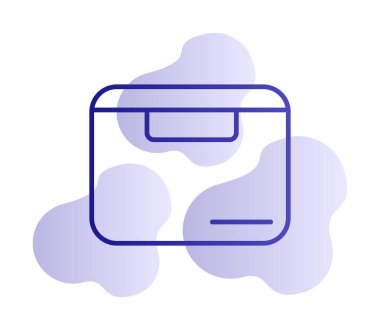 Teslimat kutusu simgesi, vektör illüstrasyonu basit tasarım